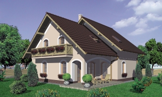 Projet de maison à 5 pièces avec garage.